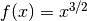 f(x) = x^{3/2}