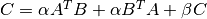 C = \alpha A^T B + \alpha B^T A + \beta C